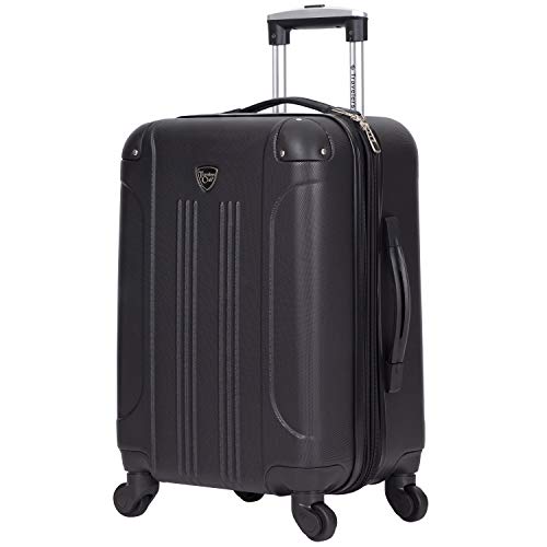 Travelers Club Chicago Hardside Expandable Spinner Luggage, Black, 3 Piece Set - color: Black, size: 3-Piece Set