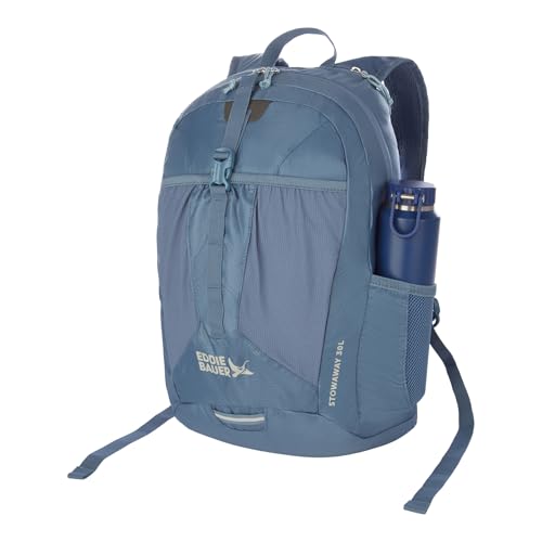 Eddie Bauer Stowaway Packable Backpack | Travel | Outdoor | Lightweight | Foldable | Durable | Ripstop Polyester | 30L - Blue Tile - color: Tile Blue, size: 30L