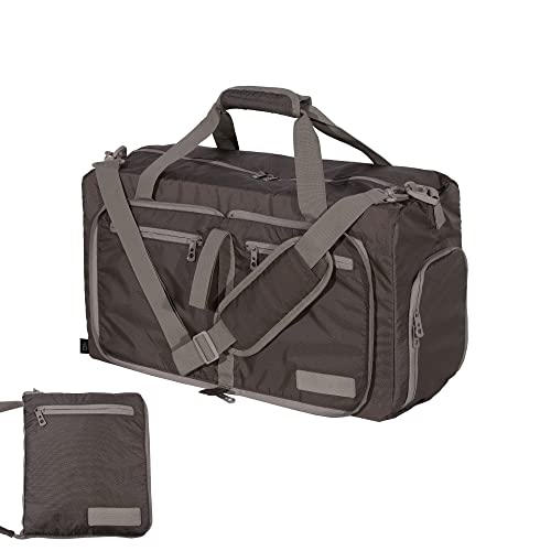 LEGEND 40L Foldable Duffle Bag With Shoe Compartment - Chocolate - color: Chocolate, size: 40L