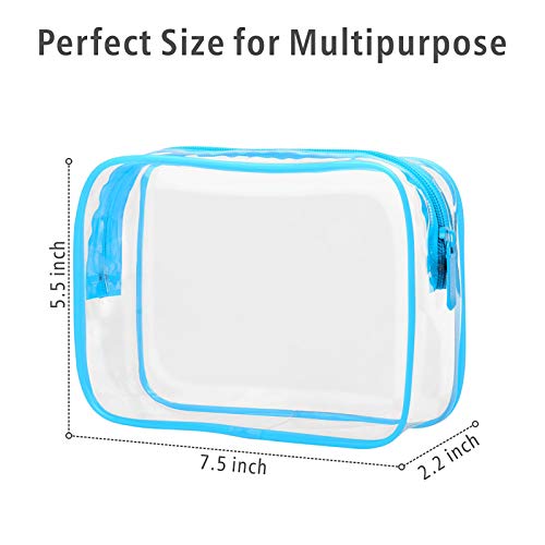 PACKISM Clear Makeup Bag for Travel - TSA Approved Toiletry Bag, Blue - color: New Blue, size: Medium Set