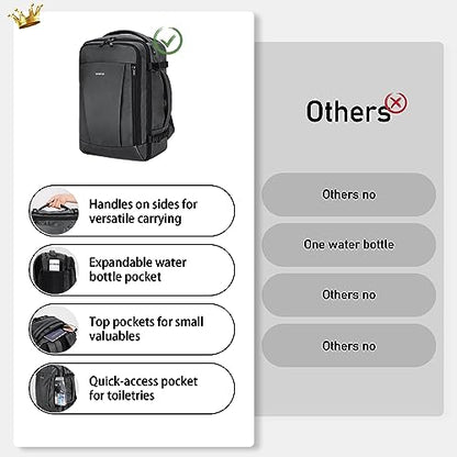 ECOHUB Travel Backpack 18x14x8 Frontier Airlines Personal Item Bag Ash Grey - color: Grey, size: 18 inch