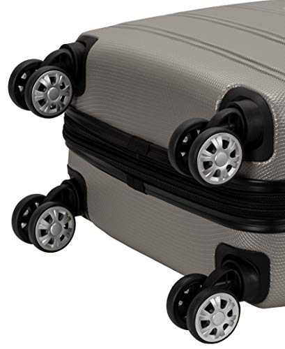 Rockland Melbourne Hardside Expandable Spinner Wheel Luggage, Carry-On 20", Silver - color: Silver, size: Carry-On 20"