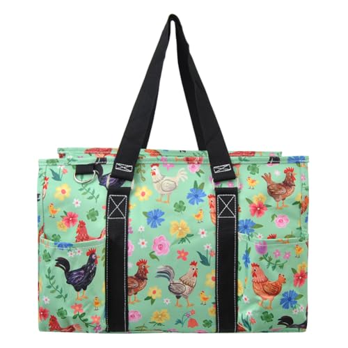 NGIL Utility Water Resistant Tote Bag - color: Barnyard Blossom- Black