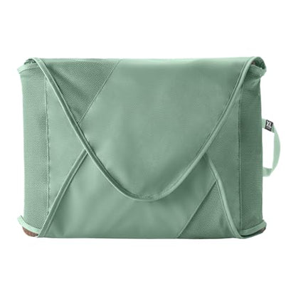 Pack-It® Reveal Garment Folder Packing Cube XL | Travel Garment Bag with Compression Wings to Maximize Luggage Space, Convenient Top Handle, Quick Drying Material - color: Willow Green