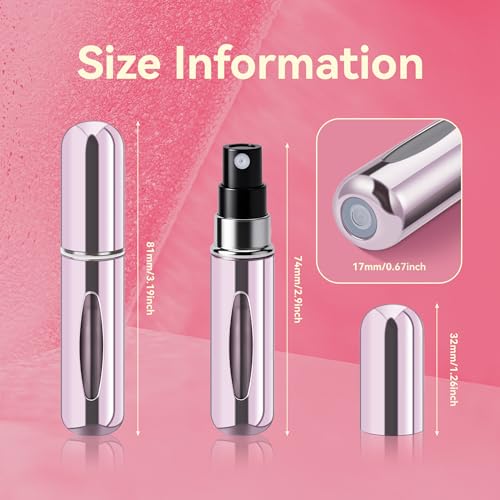 Refillable Perfume Portable Atomizer Bottle Refillable Perfume Spray, Travel Perfume (5ml, 4 Pack) (Green，Pink，Gold，Royal Blue) - color: Green，Pink，Gold，Royal Blue