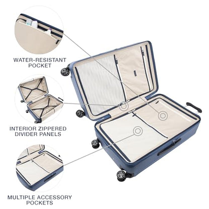 Travelpro Platinum Elite Hardside Checked Luggage, Dark Sky, 28-Inch - color: Dark Sky Blue, size: Checked- Large 28-Inch