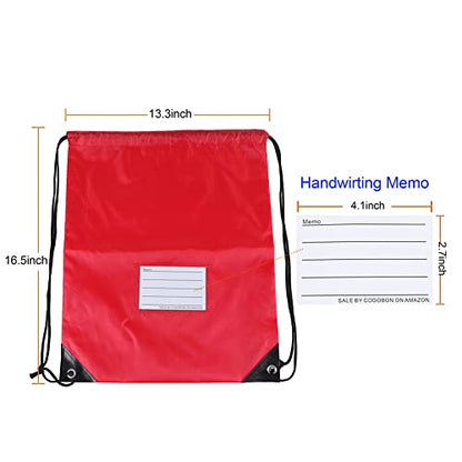 CODOBON 20 Pcs Drawstring Bags,Bulk Draw String Backpack, Cinch Bag Sackpack for Travel Gym Sport, Red - color: Red