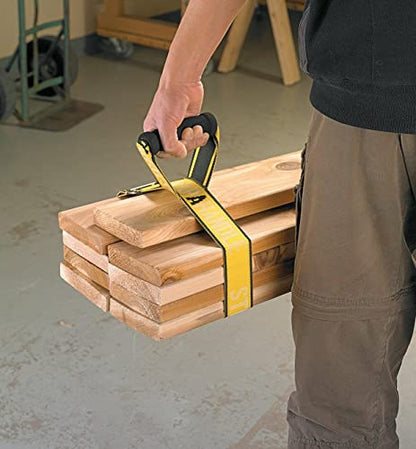 4’ Carry Strap with Handle | Heavy Duty | Adjustable Belt | Easy, Safe, Secure, Lifting, Moving, Carrying Heavy Boxes, Groceries | Best Luggage Strap (Strap-A-handle 4ft. Length, 75lb. Capacity) - color: Heavy Duty - 4' Length, 75lb. capacity