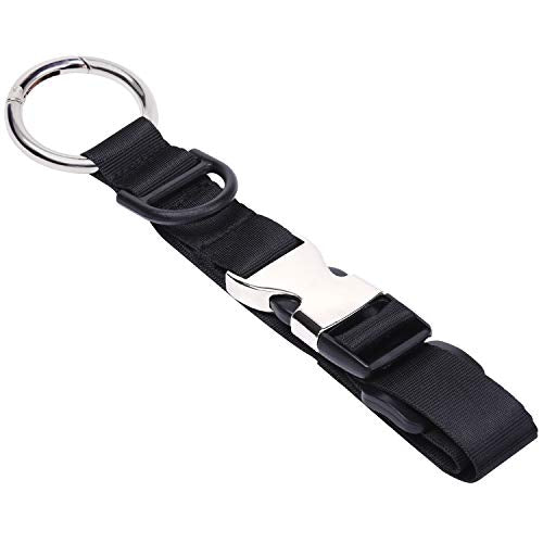 Wisdompro Jacket Gripper Strap for Travel, Nylon Add a Bag Luggage Straps - color: Black