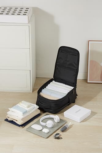 Hanke Expandable Travel Backpack 16 Inch, Full-Open Laptop Backpack, Grey - color: Grey (Cool Grey), size: 16 Inch
