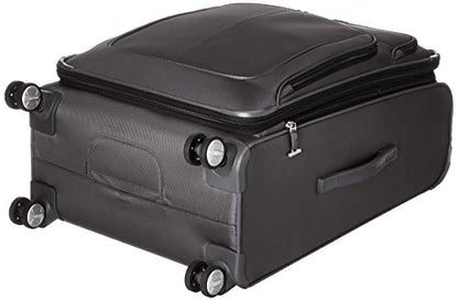 Samsonite Solyte DLX Softside Expandable Luggage with Spinner Wheels, Mineral Grey, Checked-Medium 25-Inch - color: Mineral Grey, size: Checked-Medium 25-Inch