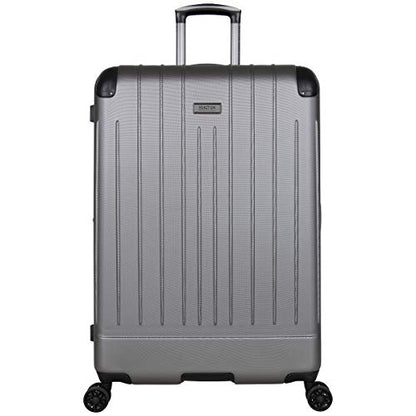 Kenneth Cole Reaction Flying Axis 28" Hardside Expandable 8-Wheel Spinner Check-Size Luggage, Silver - color: Silver, size: 28-Inch Checked