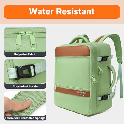 Exquisite Travel Laptop Backpack, Flight Approved Size Carry on Bag (35L) - color: Green, size: XL (8x12.8x18.5")