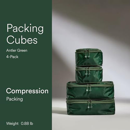 Antler Compression Packing Cubes for Travel, Set of 4, Green - color: Green