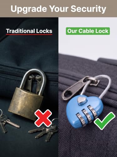 Padlock, Combination Lock, Small Locker Locks, Stainless Steel, Heart Shaped, 2 PCS, Makaron Blue - color: Makaron Blue