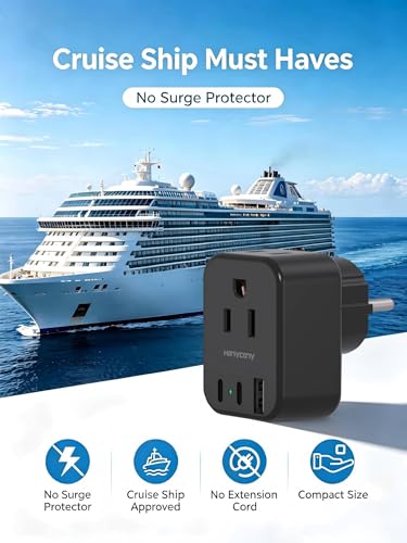 Type E/F Europe Travel Plug Adapter, US to Germany France Spain South Korea - style: Type E/F - Germany France(Black)