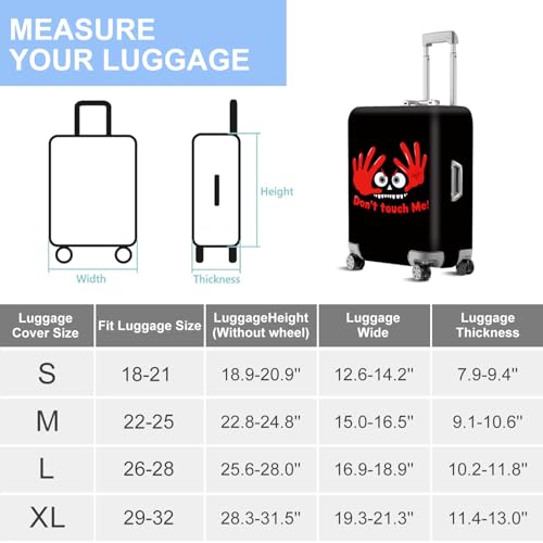 ANNA QUEEN Travel Luggage Cover Suitcase Protector Suitcase Cover Anti-Scratch,Stretchable Bag Cover Washable Durable Polyester - color: Don't touch me-red, size: L(fits 28-30Inch suitcase)