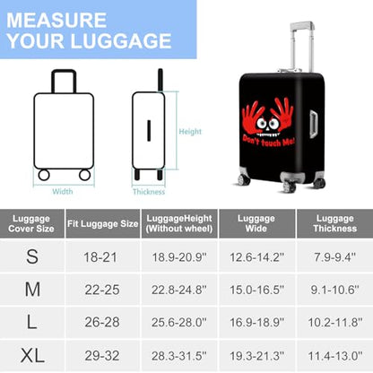 ANNA QUEEN Travel Luggage Cover Suitcase Protector Suitcase Cover Anti-Scratch,Stretchable Bag Cover Washable Durable Polyester - color: Don't touch me-red, size: L(fits 28-30Inch suitcase)