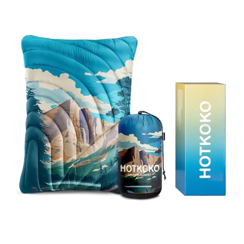 Camping Pillow Compressible Travel Pillow Lightweight Camp Pillow - color: Cliffs, size: Large(15.7''X19.6'')