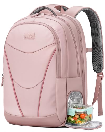MATEIN HER 15.6-16 Inch Laptop Backpack for Women, Pink Lunch Backpack - color: Pink, size: 15.6-16 Inch