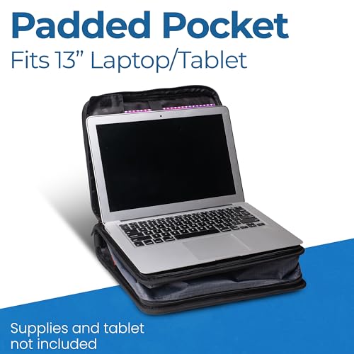 Case-it Workstation Zipper Binder | 2-Inch O-Rings | LT-117 Black - color: D Black / Multi, size: 1 Pack
