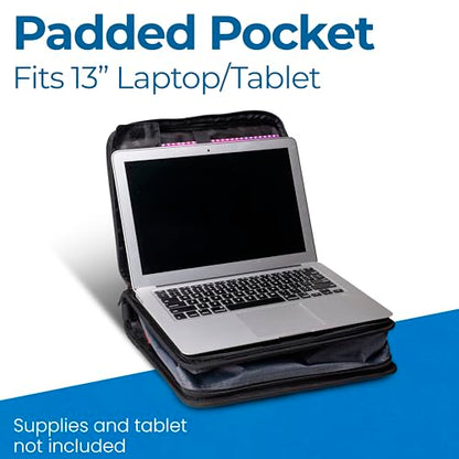 Case-it Workstation Zipper Binder | 2-Inch O-Rings | LT-117 Black - color: D Black / Multi, size: 1 Pack