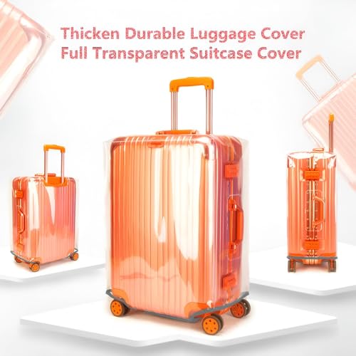 32 Inch Carry On Luggage Covers for Suitcase TSA Approved - color: Full Clear, size: XXL (32-33 Inch Suitcase)