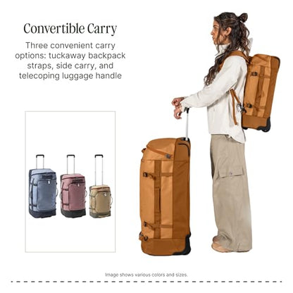 Eagle Creek Cargo Hauler XT Wheeled Duffel - Wheeled Backpack Duffel - Deployable Backpack Straps - Lockable U-Lid & Easy Access Compartment - 29" - color: Charcoal