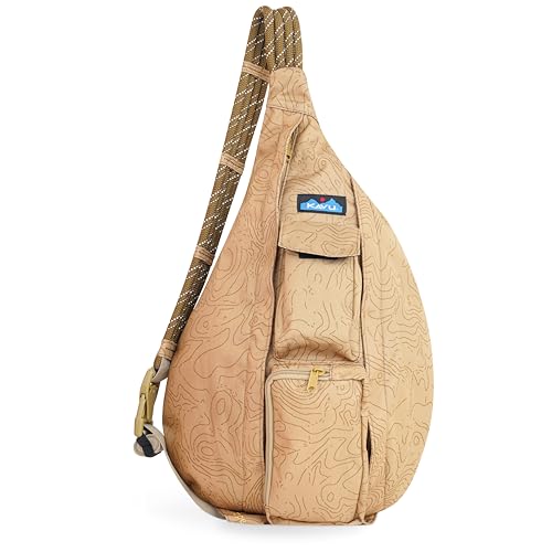 KAVU Rope Sling, Water-Resistant Crossbody Bag - color: Terrain Topo