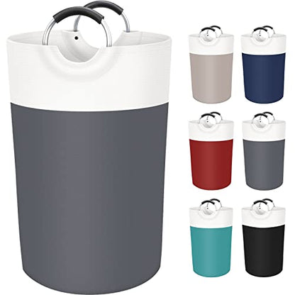 BlissTotes 115L Laundry Basket, Freestanding Collapsible Hamper, Gray - color: Gray, size: 115L