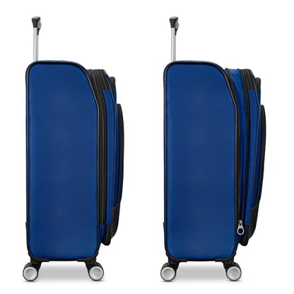 American Tourister 4 KIX 3.0 Checked-Medium Softside Expandable Luggage with 4 Spinner Wheels, Sapphire Blue - color: Sapphire Blue, size: Medium
