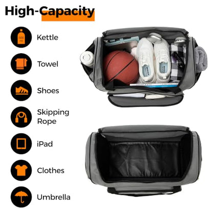 Uarition Gym Bag for Men & Women - 50L Large Duffle Bag for Travel, Grey - color: Grey