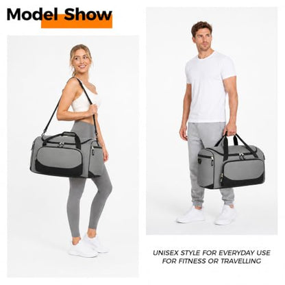Uarition Gym Bag for Men & Women - 50L Large Duffle Bag for Travel, Grey - color: Grey