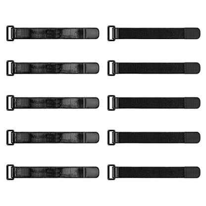 Trilancer Elastic Cinch Straps with Anti-Slip Strips, 9'' x 1.2'' (10 Pack) - size: 9"(10 pcs)