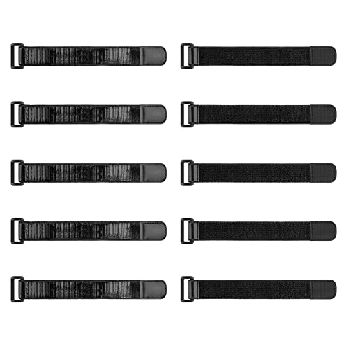 Trilancer Elastic Cinch Straps with Anti-Slip Strips, 9'' x 1.2'' (10 Pack) - size: 9"(10 pcs)