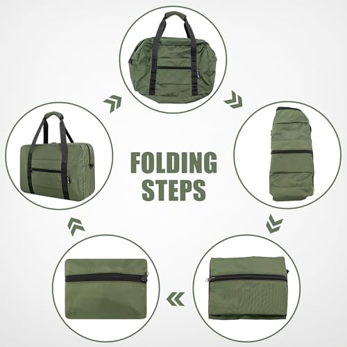 Duffle Bag for Travel Foldable Personal Item Travel Bag, 40L, Army Green - color: Army green, size: 40L