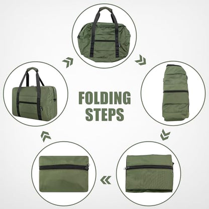 Duffle Bag for Travel Foldable Personal Item Travel Bag, 40L, Army Green - color: Army green, size: 40L
