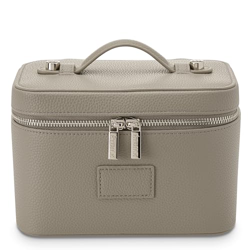 ETOILE - Mini Vanity Case Pebble - Stylish Travel Makeup Bag Organizer With Removable Dividers - color: Pebble
