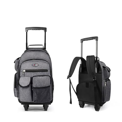 20" 2-in-1,Wheeled Travel Luggage Bag w/Telescopic Handle - color: JH-2560-Grey-20