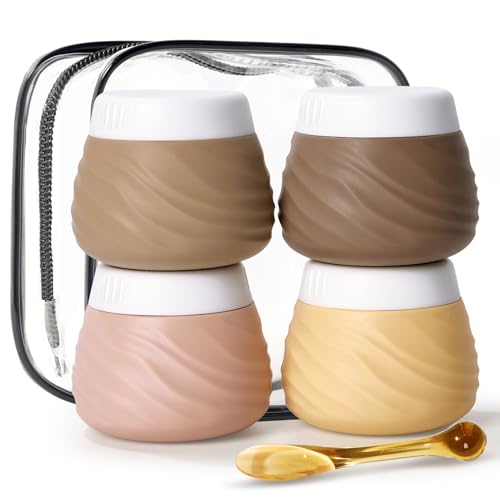 Eternal Moment Travel Containers for Toiletries 1.7 OZ Cosmetic Jar - color: Apricot, size: 50ml