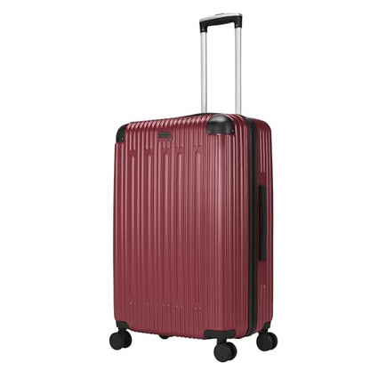 World Traveler Dejuno 콘월 경량 하드사이드 스피너 수하물, 버건디, Dejuno 콘월 경량 하드사이드 스피너 캐리어 - color: 버건디, size: Medium Checked