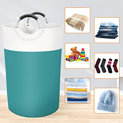BlissTotes 115L Laundry Basket, Freestanding Collapsible Hamper, Green - color: Green, size: 115L