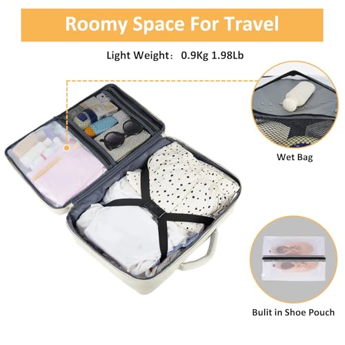 Taygeer Large Travel Backpack, 17 inch Laptop Backpack for Women - color: Creambeige, size: X-Large
