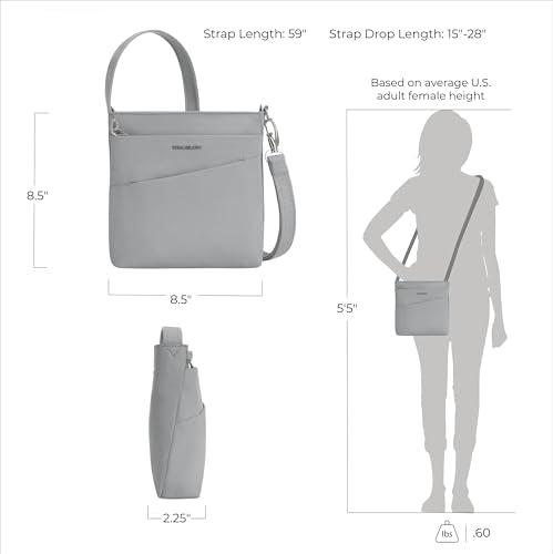 Travelon Anti-Theft Roam Small Crossbody - color: Glacier