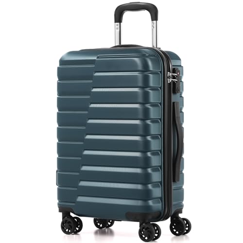 Coolife Lightweight Luggage with TSA Lock,Carry On Teal Blue - color: Teal Blue, size: Small(20in)