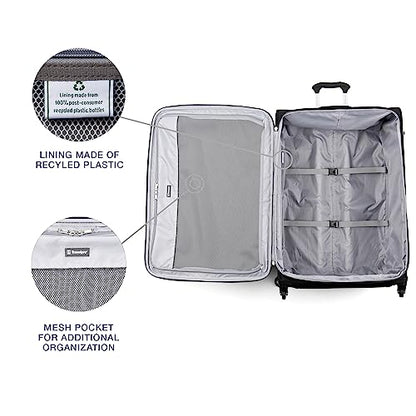 Travelpro Maxlite 5 Softside Checked Luggage Spinner, Black, 29-Inch - color: Black, size: Checked-Large 29-Inch