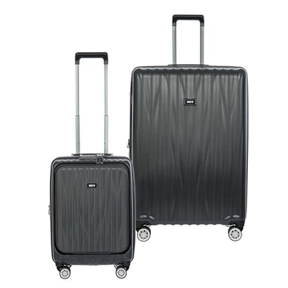 Bric's Cervia 2pc Hardside Expandable Luggage Set, 360° Spinner Wheels, Lightweight Checked Suitcase, TSA-Approved Locks, Durable, (21”/ 30”), Dark Grey - color: Dark Grey, size: 2 Piece Set (21 with Front Pocket / 30)