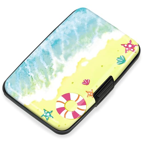 Mayski Credit Card Holder for Women RFID Blocking Wallet, Beach Bliss - color: Beach Bliss