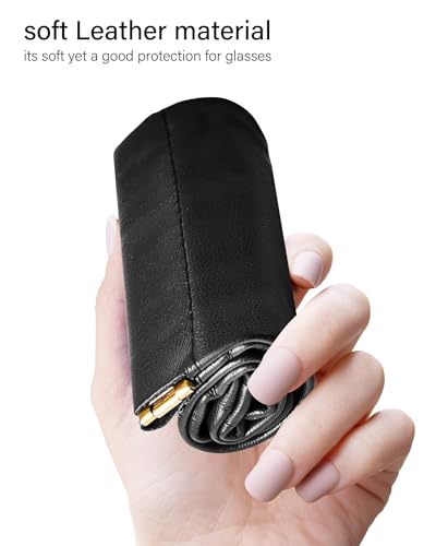 Eyeglass Cases Soft 2 Pack - Squeeze Top Anti Scratch Sunglasses Soft Case for Reading Glasses/Sunglasses Storage. - color: Black