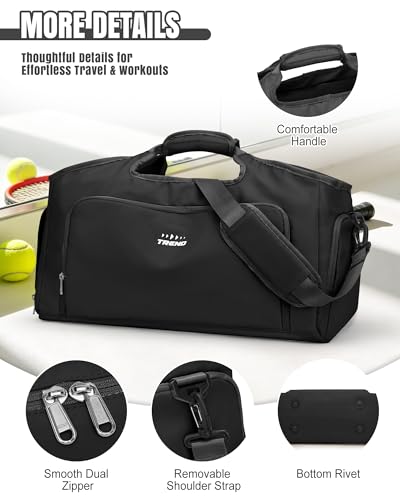 Gym Bag for Women with Shoes Compartment Weekender Bag Black - color: C3-Black
